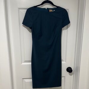 Theory Dark Teal Mini Dress